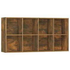 Vidaxl Knjižna omara/komoda dimljen hrast 66x30x130 cm inženirski les