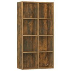 Vidaxl Knjižna omara/komoda dimljen hrast 66x30x130 cm inženirski les
