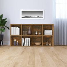 Vidaxl Knjižna omara/komoda dimljen hrast 66x30x130 cm inženirski les