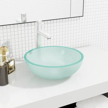 Vidaxl vidaXL Umivalnik iz matiranega kaljenega stekla 35 x 12 cm