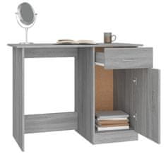 Vidaxl Pisalna miza siva sonoma 100x50x76 cm inženirski les