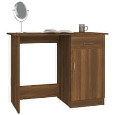 Vidaxl Pisalna miza rjav hrast 100x50x76 cm inženirski les