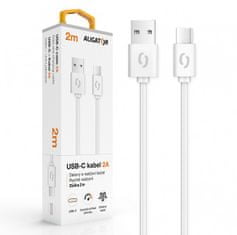 Aligator Podatkovni kabel 2A USB-C 2m, bel