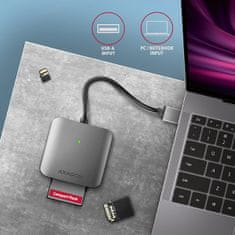 CRE-S3, USB-A 3.2 Gen 1 - bralnik kartic SUPERSPEED, 3 reže in veliko SD/microSD/CF, podpora UHS-II