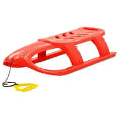 shumee vidaXL Otroške sani s sedežem rdeča 102,5x40x23 cm polipropilen