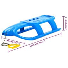 Vidaxl Otroške sani s sedežem modre 102,5x40x23 cm polipropilen