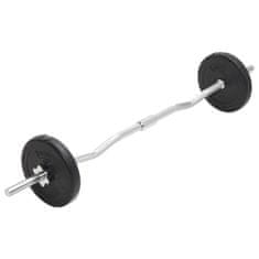 Vidaxl Komplet uteži in palic 30 kg