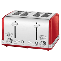 ProfiCook TA 1194 RD Toaster VINTAGE 4 toasti