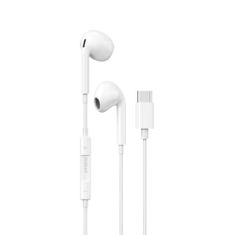 DUDAO X14PROT slušalke v ušesa s priključkom USB-C bele barve