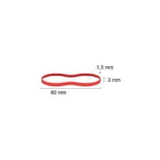D.RECT Gumica 1,5x3 mm premera 50 mm 1000 g rdeča