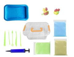 Aga4Kids Kinetični pesek 3 kg + peskovnik + modelčki