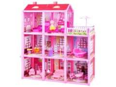JOKOMISIADA Velika hiša + lutka in pohištvo Doll Villa ZA3075