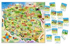 JOKOMISIADA Castorland Zemljevid Poljske 100 el in kviz Puzzle CA0010
