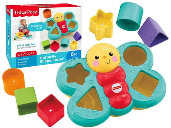 JOKOMISIADA Fisher-Price Colourful Butterfly Sorter blocks ZA3627