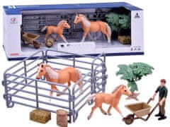 JOKOMISIADA Set konj in žrebiček kmetovalec poslikane figure ZA2605