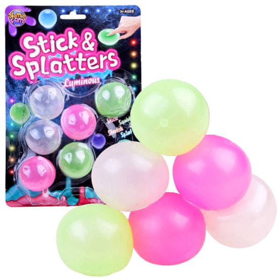 JOKOMISIADA Sticky Fluo Anti-stress Balls 6pcs Za3896