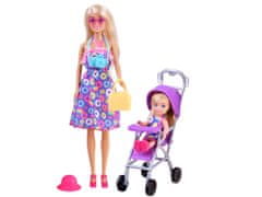 JOKOMISIADA Anlily Mummy doll with baby in voziček ZA3489