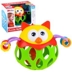 JOKOMISIADA Rattle Owl Teether Soft Toy ZA1283