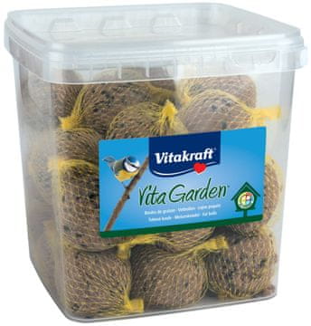 Vitakraft Luštne semenske kroglice 30 kosov vedro (30x90 g) Vita Garden z mrežo