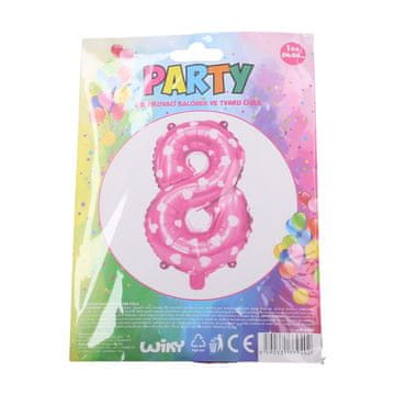 Napihljiv balon - številka 8 roza