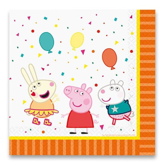 Peppa Pig Papirnati prtički 33 x 33 cm, 16 kosov