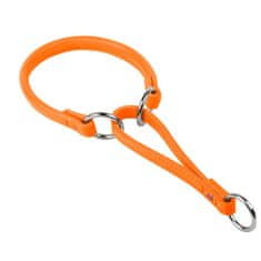 WAUDOG polzvlečna poldušilna zelo fina usnjena pasja ovratnica oranžna, Oranžna 30 cm, širina: 6 mm