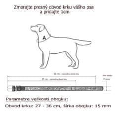 WAUDOG Usnjen ovratnik s potiskom ETHNO, Bela 19-25 cm, širina: 9 mm