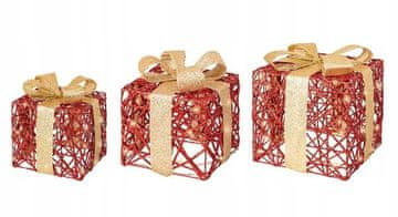 shumee Božične LED okrasne škatle 3 kos.