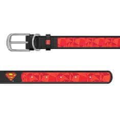 WAUDOG Usnjena ovratnica Superman DC COMICS črna, rdeča 37-48 cm, širina: 25 mm