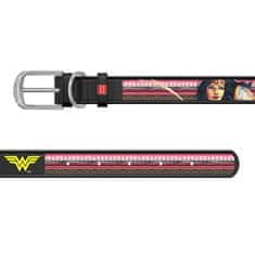 WAUDOG Usnjena ovratnica Wonderwoman DC COMICS črna, rdeča 37-48 cm, širina: 25 mm