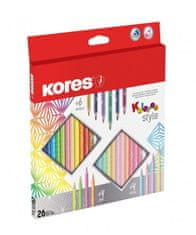 Kores Style trikotne barvice 26 barv