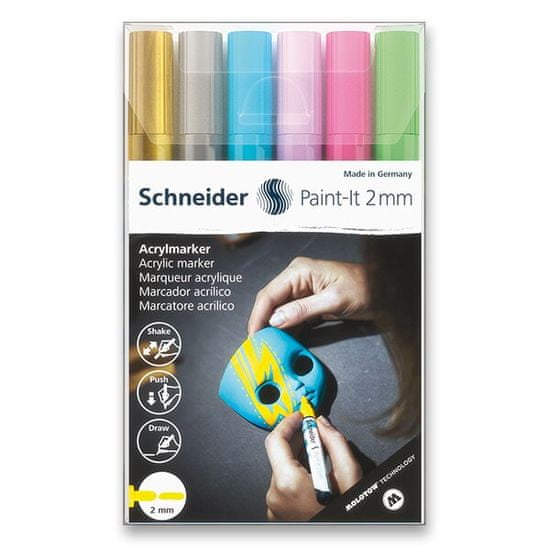 Schneider Akrilni marker Paint-It 310 set V2, 6 barv