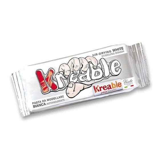 Krea modelna masa, samoporjavitvena, bela