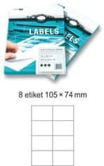 Smart Europapier LINE Samolepilne etikete 100 listov ( 8 etiket 105 x 74 mm)