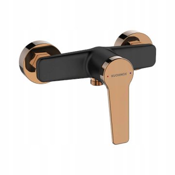 shumee Črna stenska armatura za prho Alanis