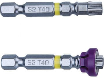 Fortum Komplet špic 2ks TORX z magnetnim klobuk, T 40x50mm, S2