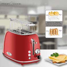 ProfiCook TA 1193 RD Toaster VINTAGE