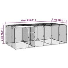 Vidaxl Kokošnjak 600x300x200 cm impregnirana trdna borovina