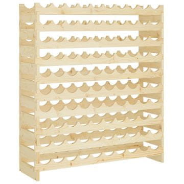Vidaxl Stojalo za vino 101x29x112 cm trdna borovina