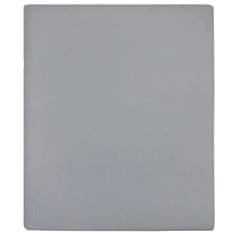 Vidaxl Napenjalna rjuha 2 kosa siva 100x200 cm bombaž