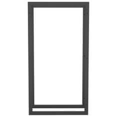 Vidaxl Stojalo za drva mat črno 50x28x94 cm jeklo