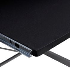 Vidaxl Kotna računalniška miza črna 132x112x99 cm inženirski les