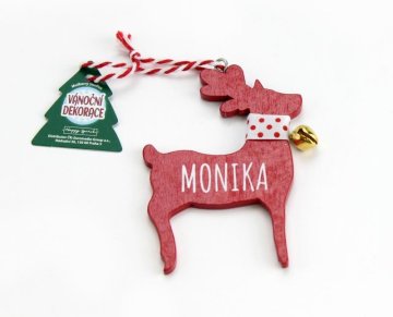 Božična dekoracija rdeči severni jelen MONIKA