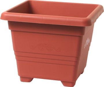 TERRA Plastia Begonija kvadratna embalaža - terakota 18x18 cm