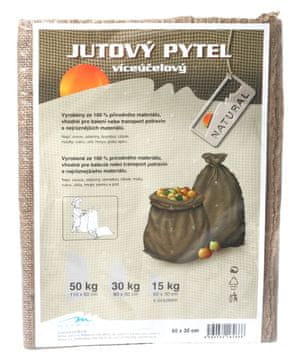 Vreča iz jute 15 kg s pasovi (30x60 cm)