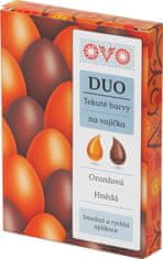 OVO Barva za jajca DUO oranžno-rjava 2x20ml