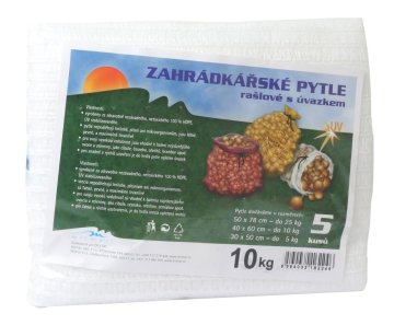 Vreča za krpo s trakom z zmogljivostjo 10 kg bela 40x62cm 5 kosov