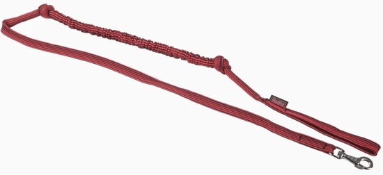 Manmat Najlonski pleteni povodec z blažilnikom - rdeč 230 cm