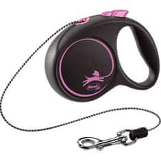 Flexi Black Design XS vrv 3 m roza 8 kg