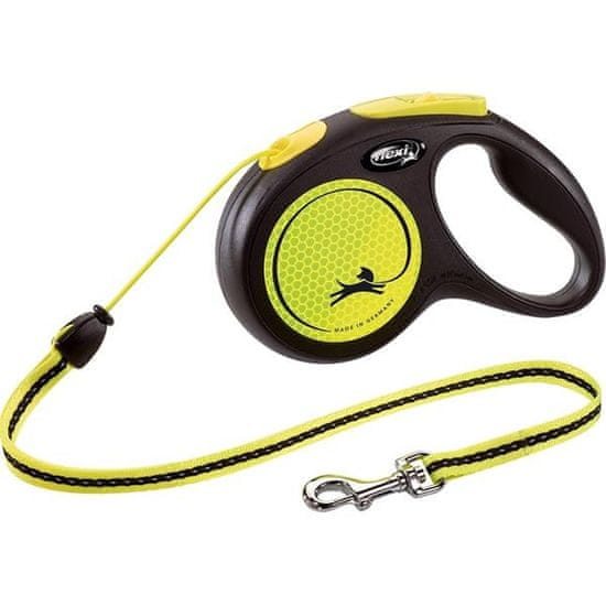 Flexi New Neon M vrv 5 m rumena 20 kg